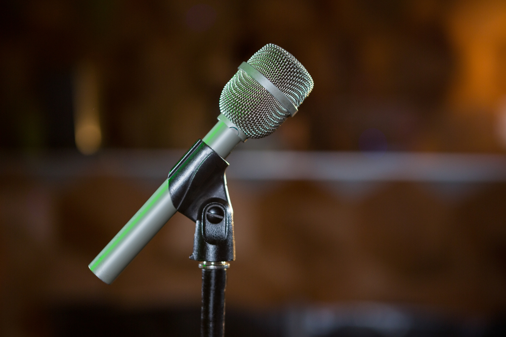 Close-up of microphone in bar-2